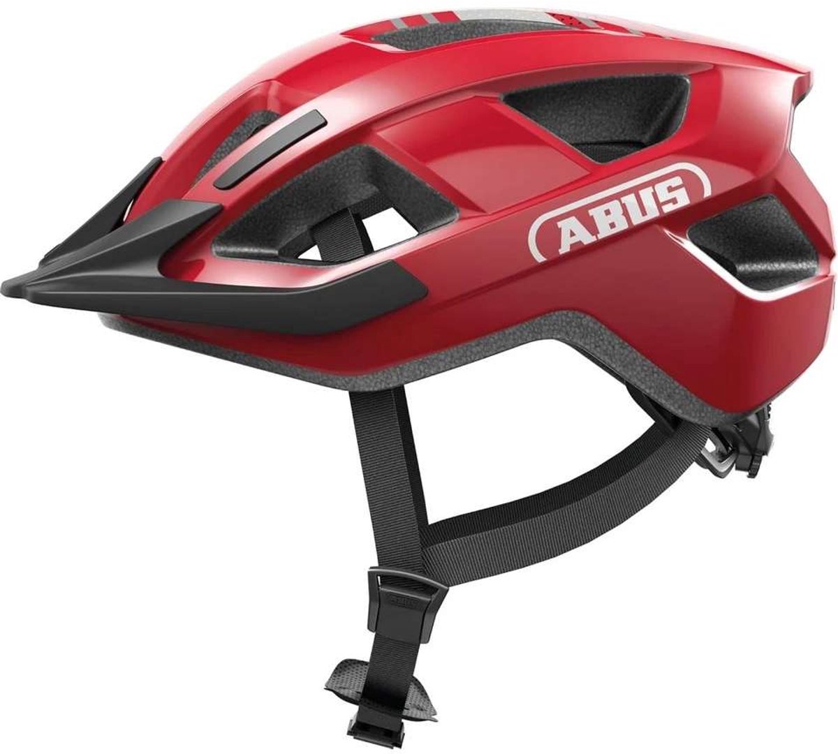 fietshelm, mountainbike, rode helm, ventilatie, adjustable strap