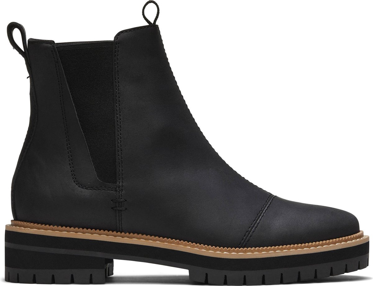 boot, ankle boot, Chelsea boot, zwart, platformzool