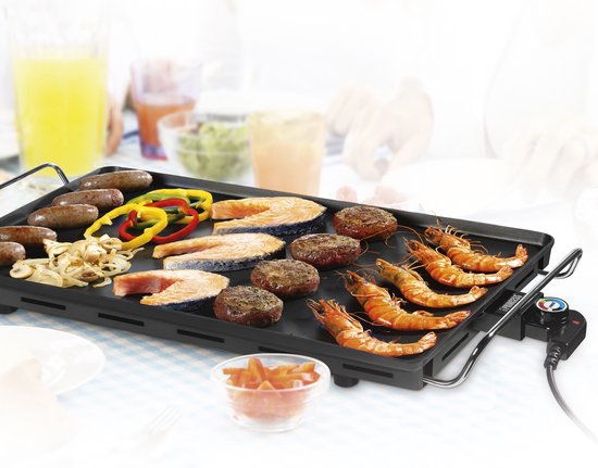 Princess Bakplaat 102325 - Table Chef Classic - Grillplaat - Gourmet - 60x36 cm - 2500W - 2 meter snoer - Regelbare thermostaat - Voor 10 personen - Teppanyaki - voor binnen en buiten