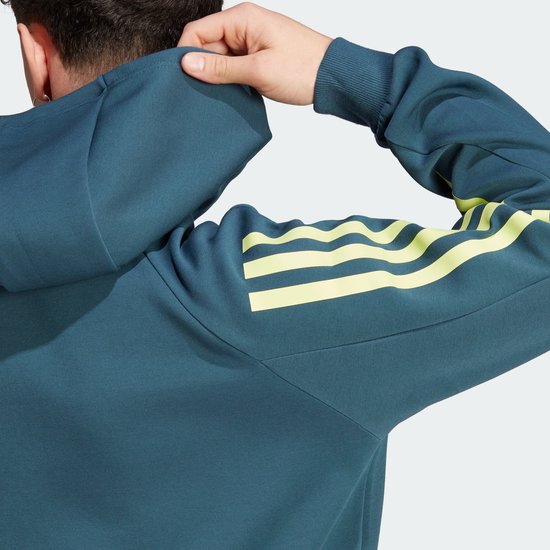 adidas Sportswear Future Icons 3-Stripes Ritshoodie - XL - Heren - Turquoise