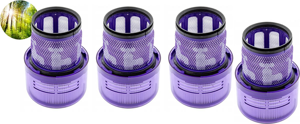 air filter, paars, cilindrisch, mazige filter, meerdere stuks