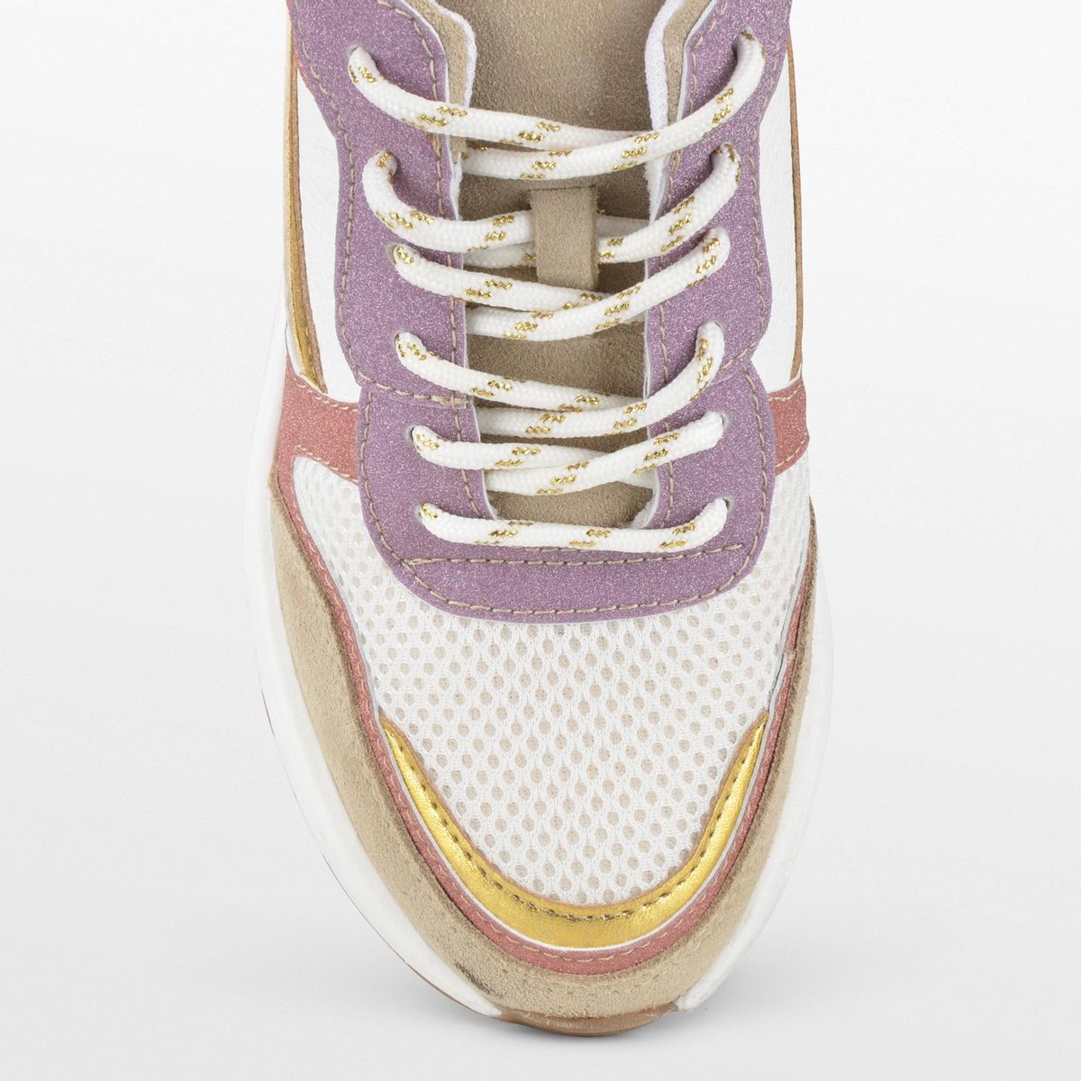 PS Poelman - maat 40- CAROCEL Dames Sneakers - Beige Multi