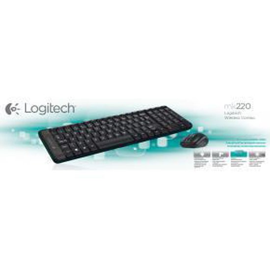 Logitech MK220 - Draadloos Toetsenbord en Muis - Qwerty