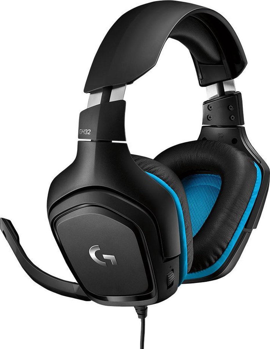 Logitech G432 - Gaming Headset - Zwart & Blauw - PC
