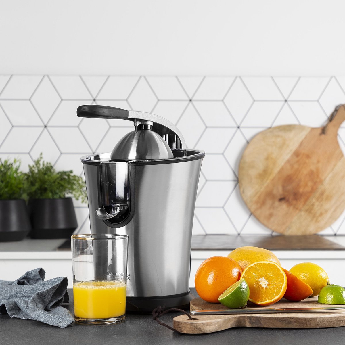 Princess 201860 Master Juicer Pro – Elektrische Citruspers - RVS perskegel
