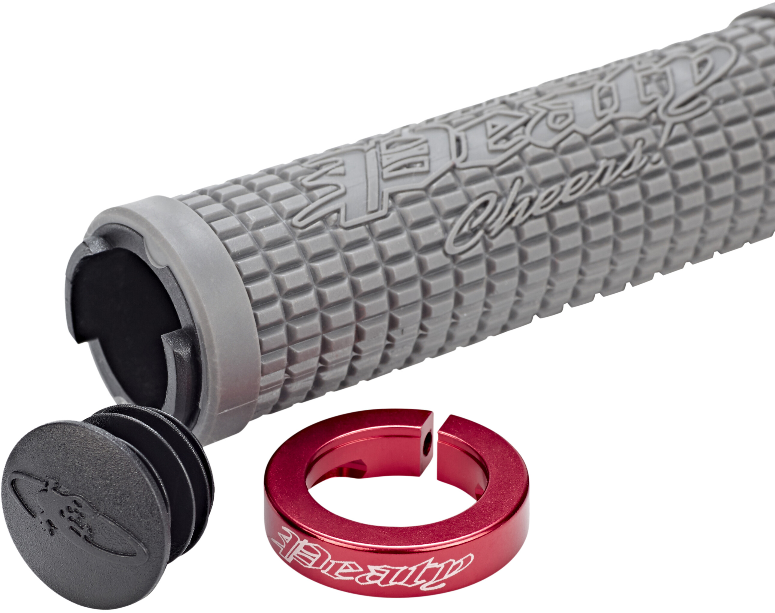 Lizard Skins Handvaten lock-on peaty cheers - graphite (rode)