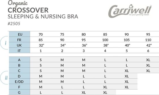 Carriwell - Maat S - Organic Slaapbustier - Zwart