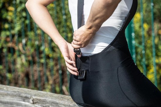 Rogelli Dames Wielerbroek met Bretels Detach - Zwart - Maat L