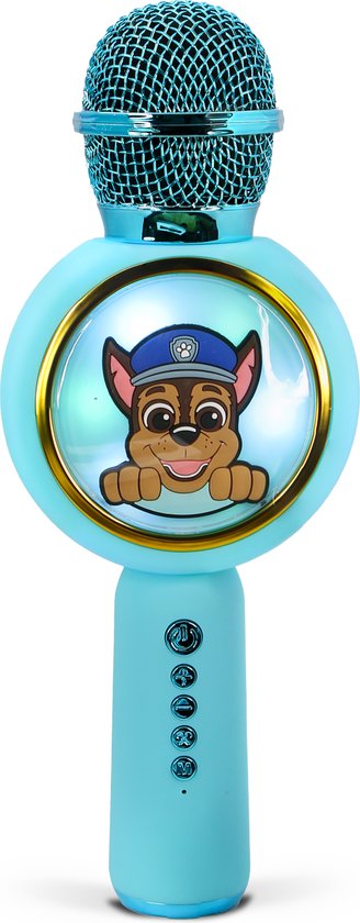 Paw Patrol Chase - PopSing karaoke microfoon - draadloos - LED verlichting - speaker - stemvervormin