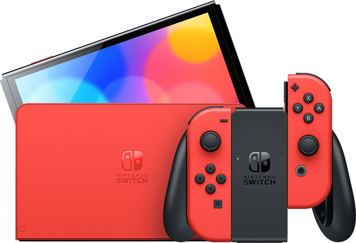 Nintendo Switch OLED - Mario Editie - Rood