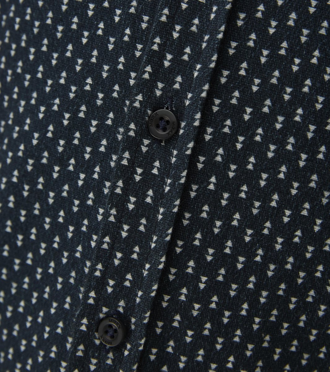 Mexx - -maat 110 - Jongens Overhemd-Blauw print