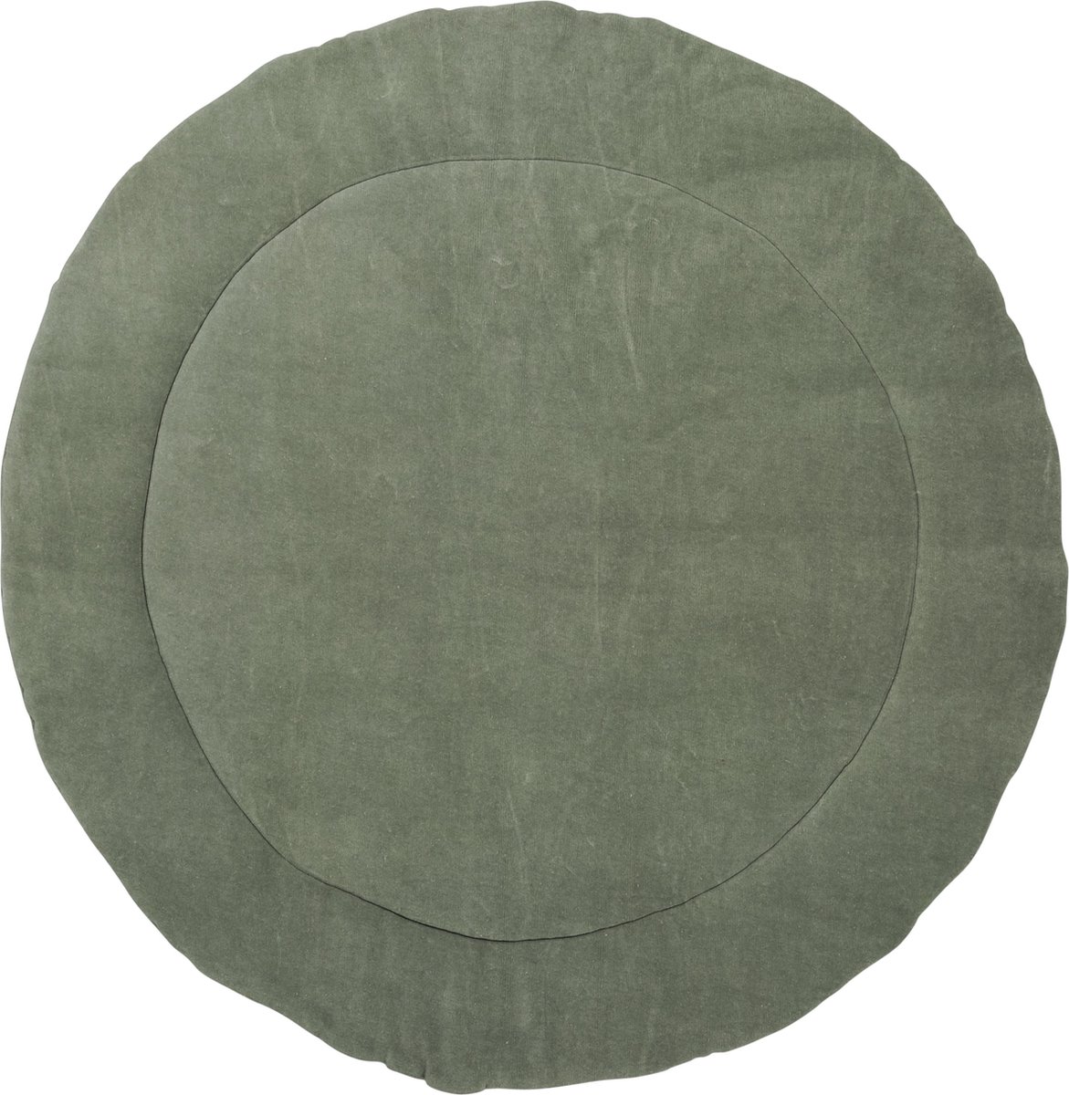 Meyco boxkleed rond Knit basic - Forest green - 95 cm