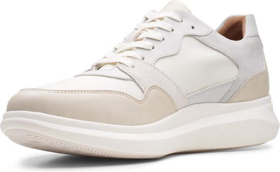 Clarks Un Globe Run - Maat 40 - Heren Sneakers - White Combi