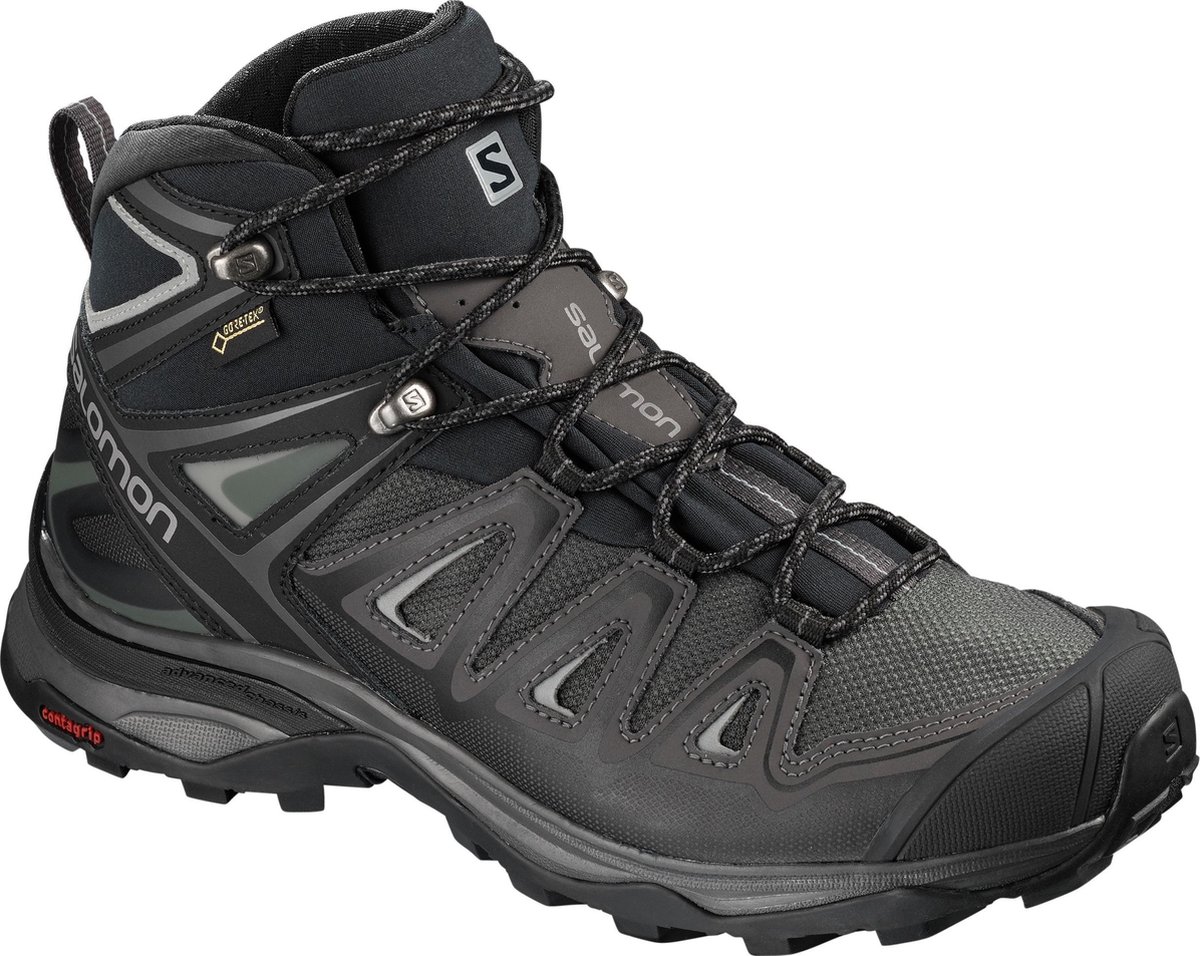 hiking boot, mid-cut, gore-tex, black, lacing system