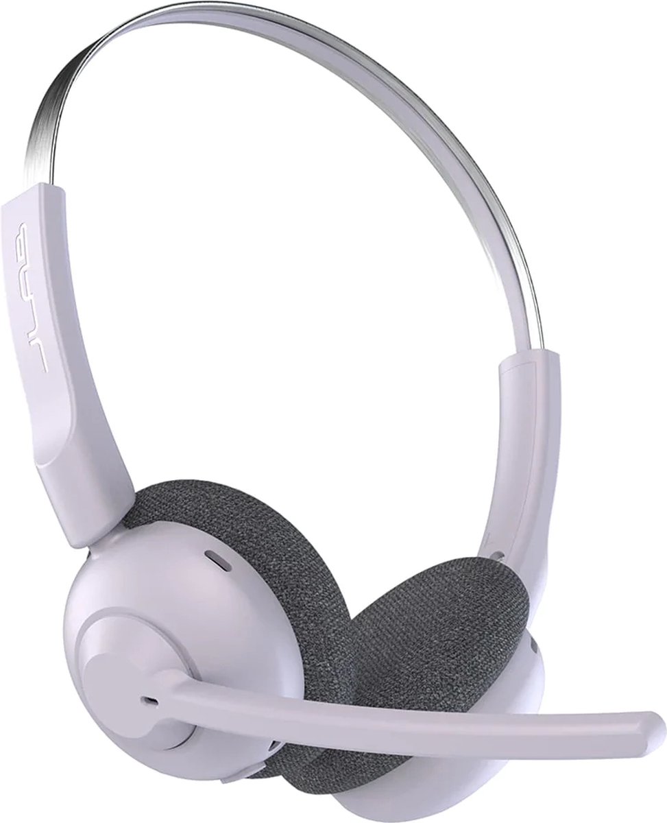 JLab Go Work Pop Headset met Microfoon - Draadloze Headset Bluetooth - Noise Cancelling Microfoon - 50 Uur Speeltijd - Lila