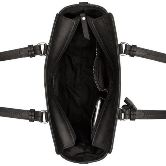 BURKELY Croco Cody Handbag S Handtas - Zwart