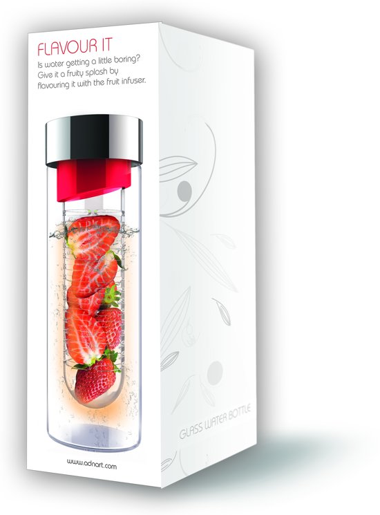 Asobu Flavour It Drinkbeker - Glas - Incl. Fruitinfuser - 480 ml - Groen