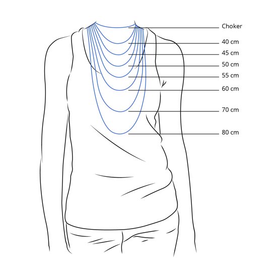 Esprit ESNL00351342 Lure collier - Zilver geelgoudverguld - Goudkleurig
