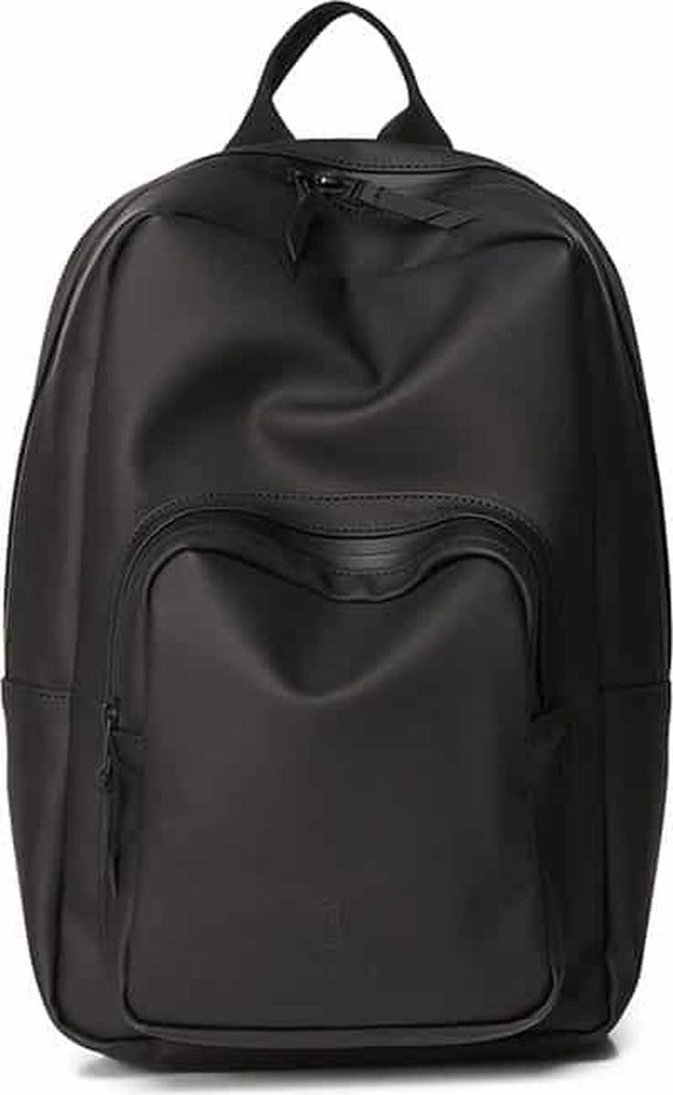 rugzak, backpack, voorkant, polyester, donker