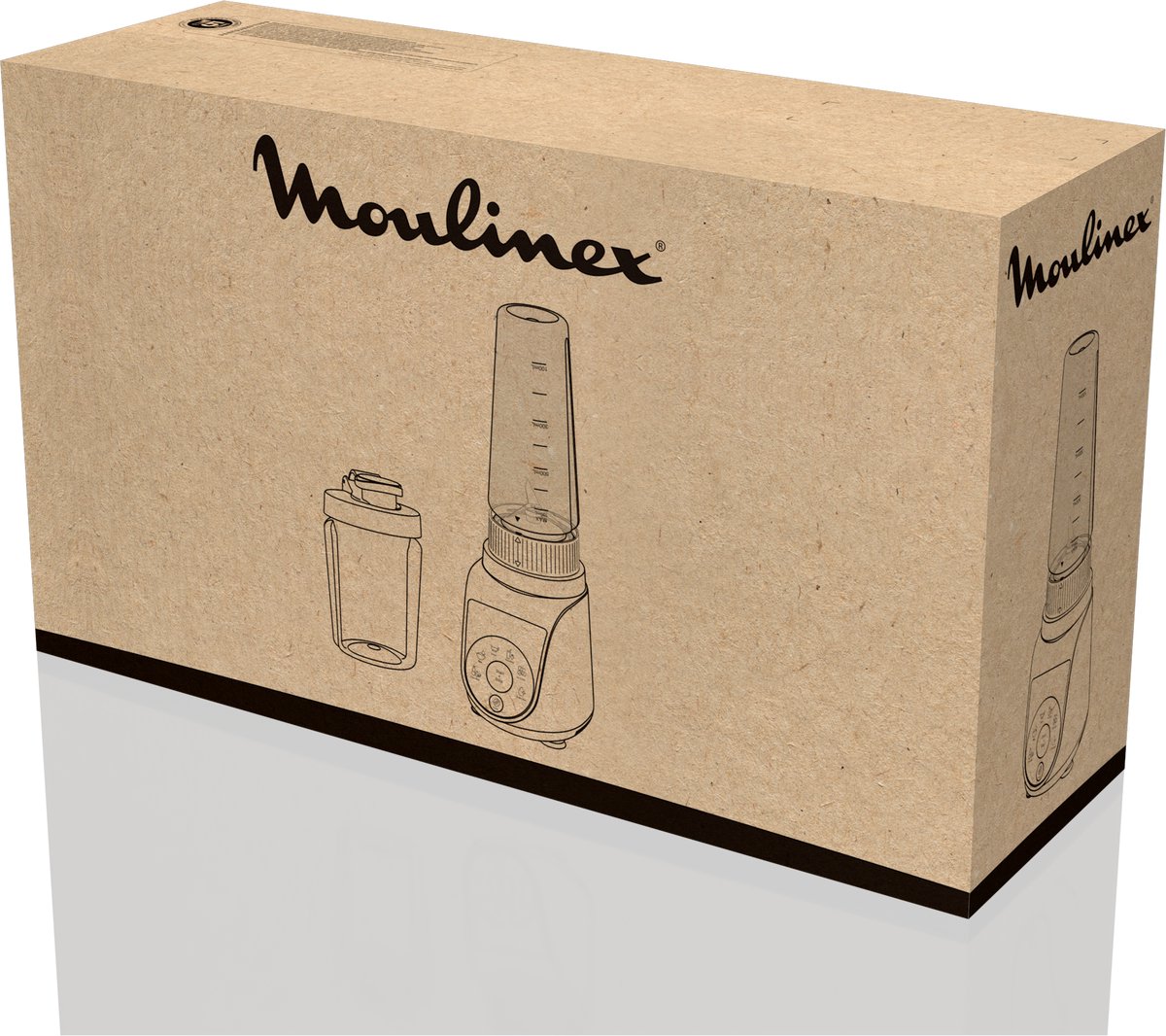 Moulinex Blend Up Essential LM1EHBF0 – Mini Blender – Romige smoothies en sauzen – 800 W – 6 automatische programma’s – Tritan drinkflessen voor onderweg – Smoothie blender