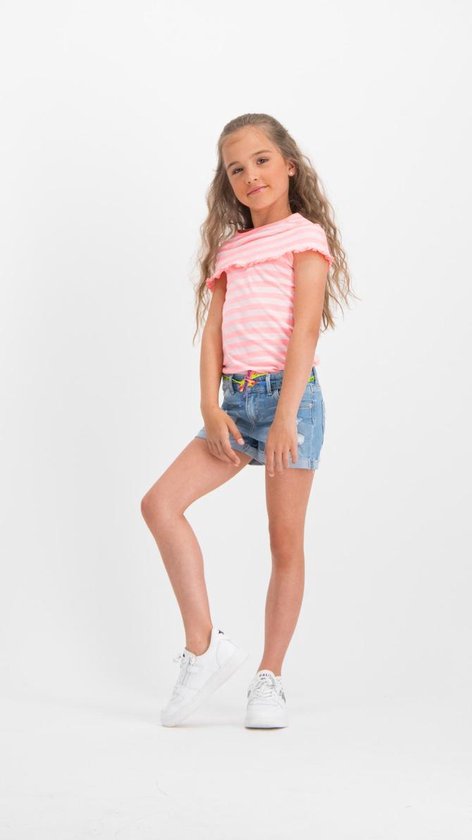 Vingino - Neon Peach - Maat 98 - Meisjes T-shirt