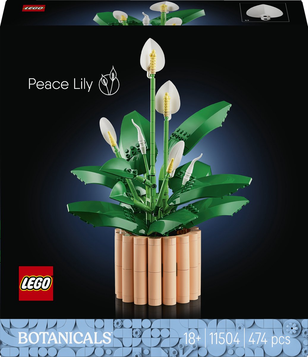 lego, plant, peace lily, pot, green leaves
