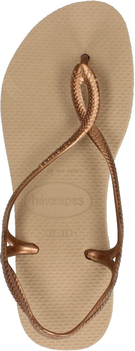 Havaianas - Maat 37/38 - Luna Dames Slippers - Rose Gold/Rose Gold