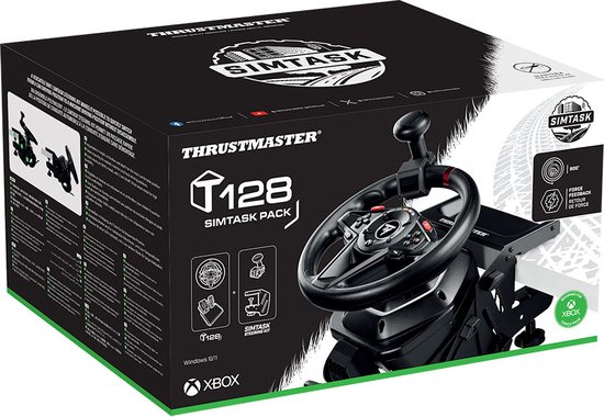 Thrustmaster T128 SimTask Pack - Race stuur en Pedalen inclusief Steering Kit - Farming & Truck Simulator Bundle - XBOX Series X|S, XBOX One & PC