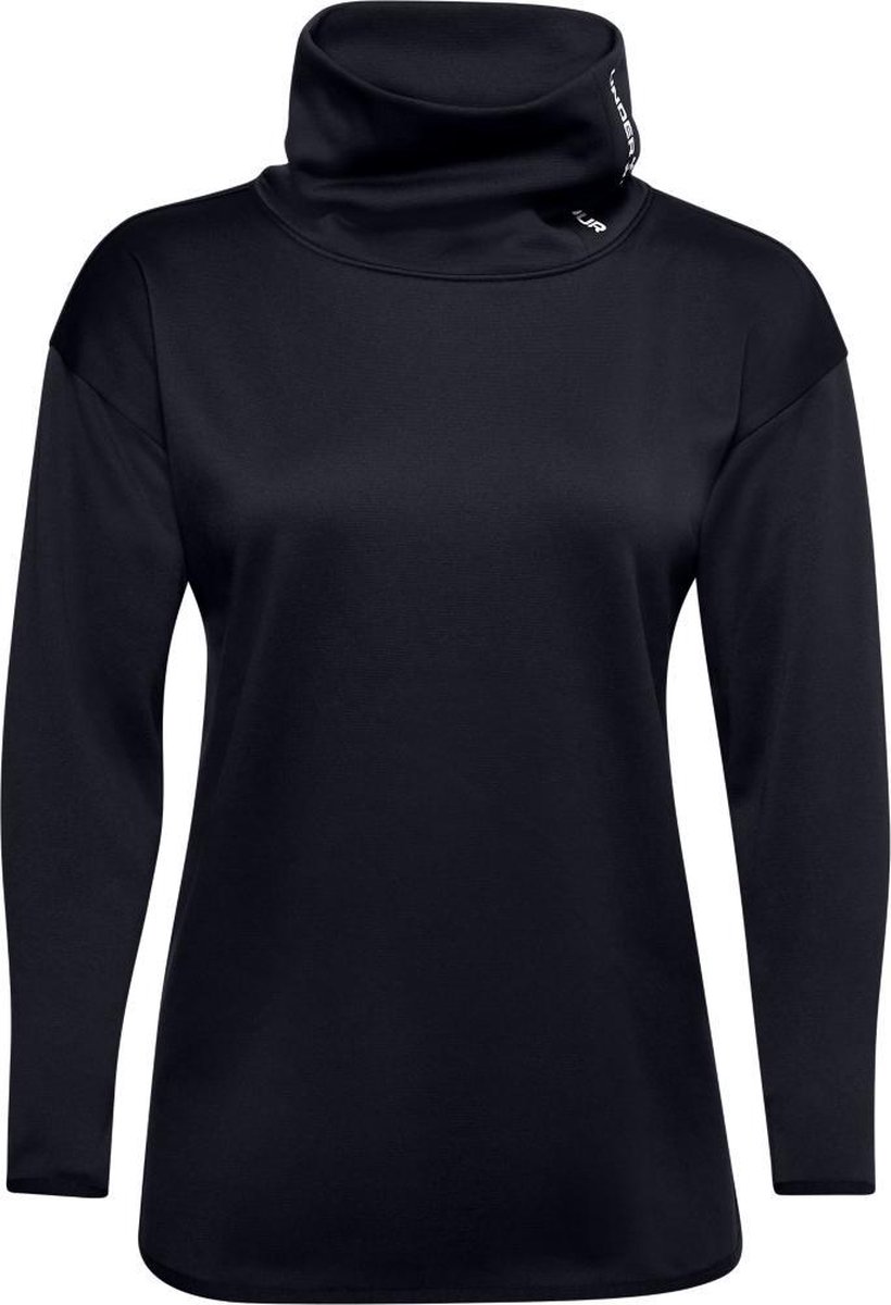 Under Armour - Maat M - Armour Fleece Funnel Neck - Black / Black / White - Vrouwen