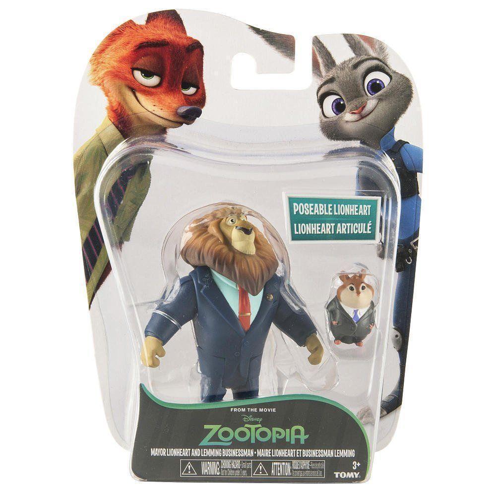 Disney Zootropolis Movie - Character Packs Mayor Lionheart &amp; Lemming Businessman