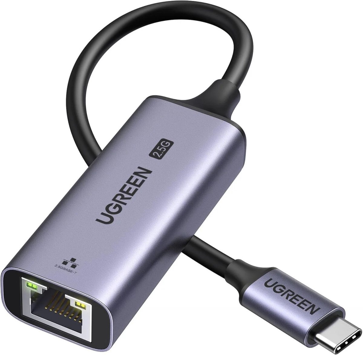 usb-c ethernet adapter, galvanized metal, 2.5G, ethernet port, usb-c to ethernet