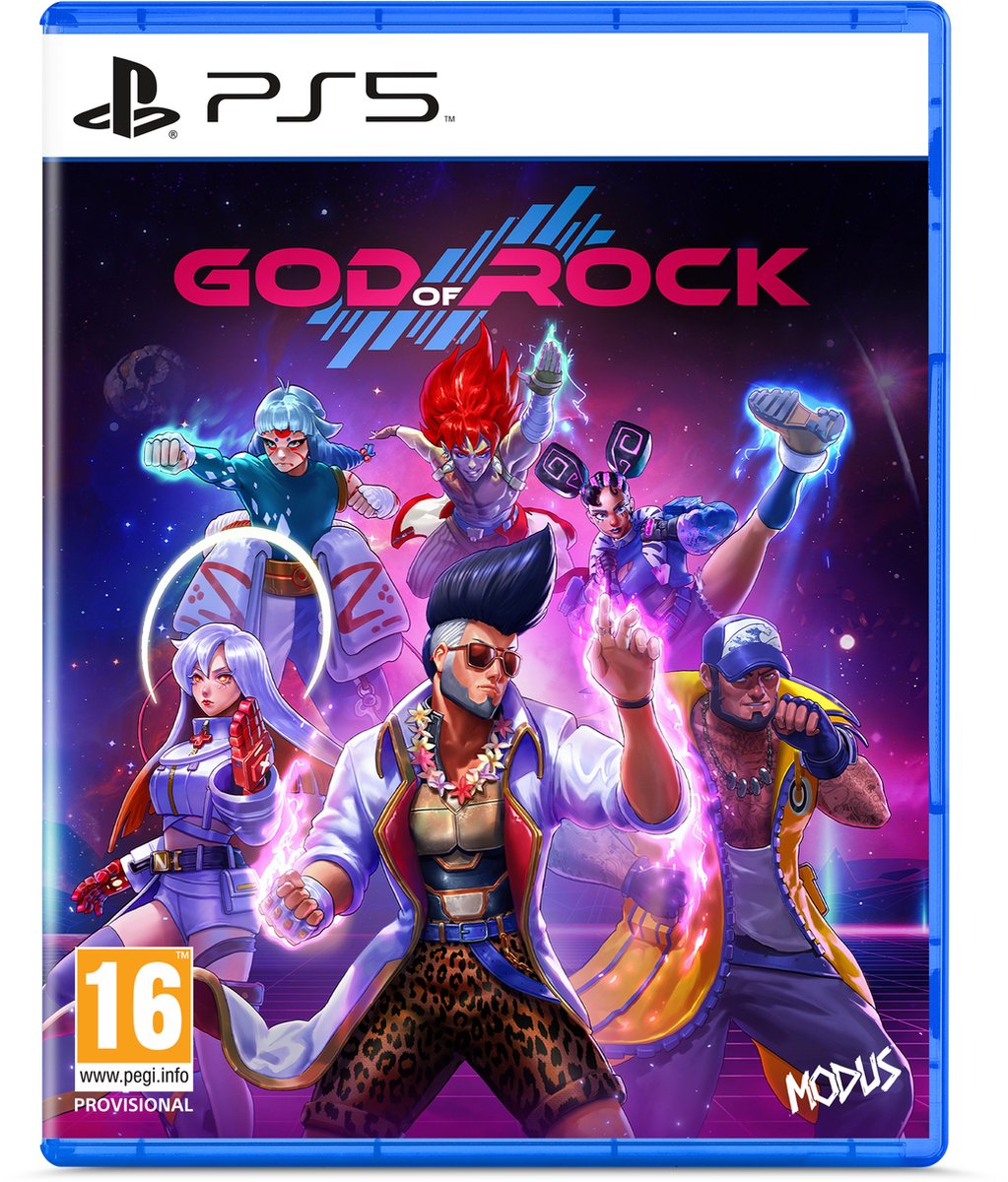 playstation 5, game case, God of Rock, violente actie, meerdere personages