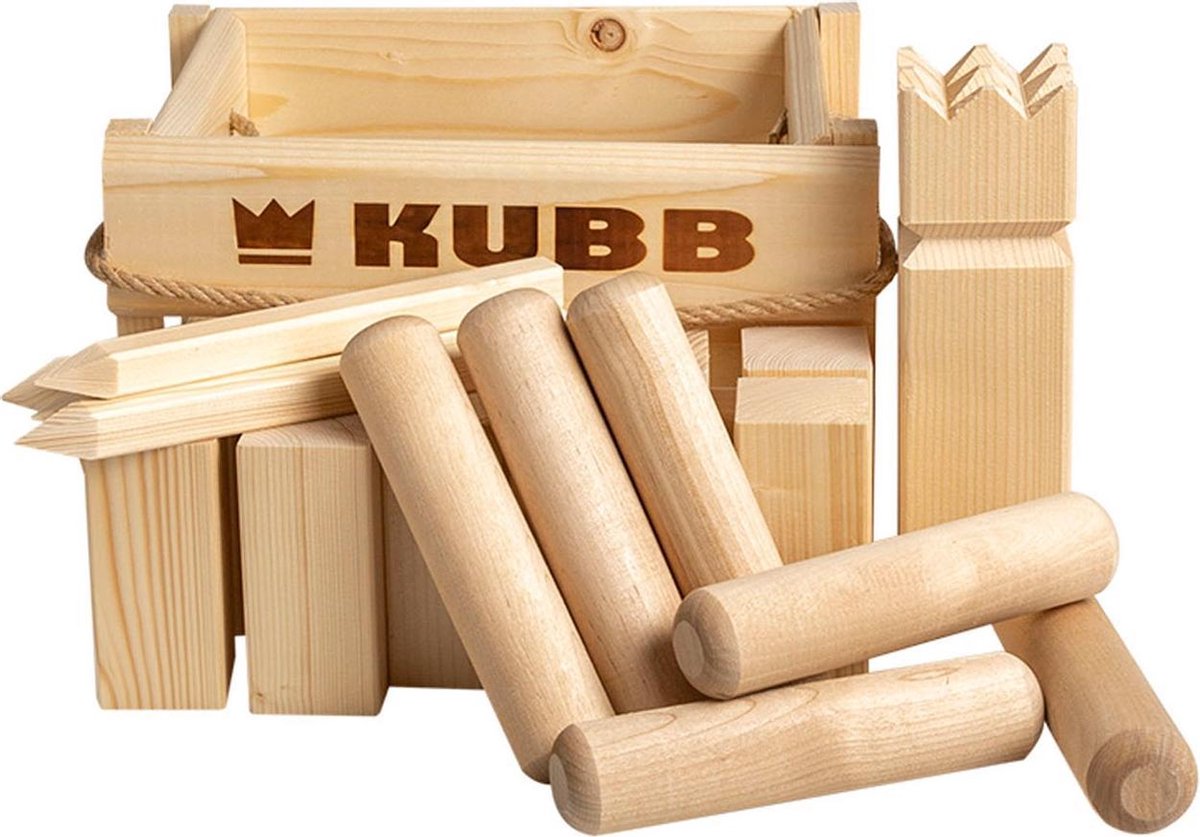 Tactic - Kubb - Zweeds houten werpspel in houten krat