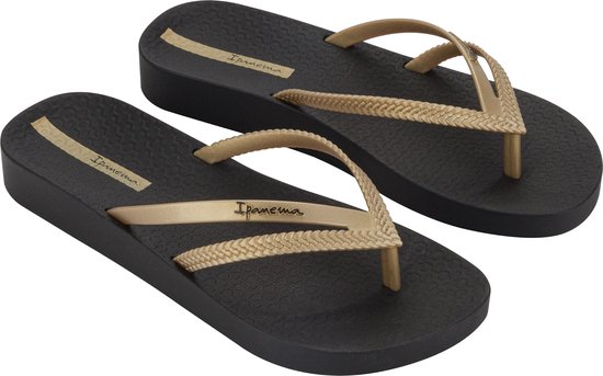 Ipanema Anatomic Bossa Soft -maat 39/40- Slippers Dames - Black/Gold