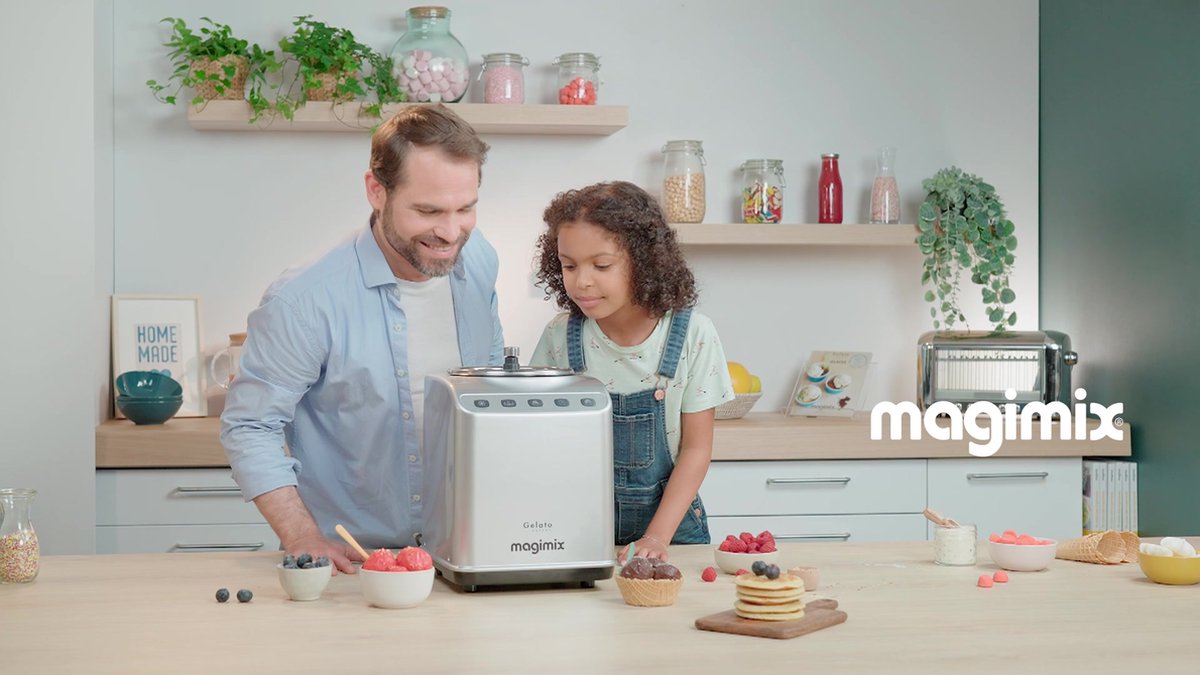 Magimix - Gelato Expert - Zelf vriezende IJsmachine - Schepijs - Softijs - Grantité - 3 automatische programma's