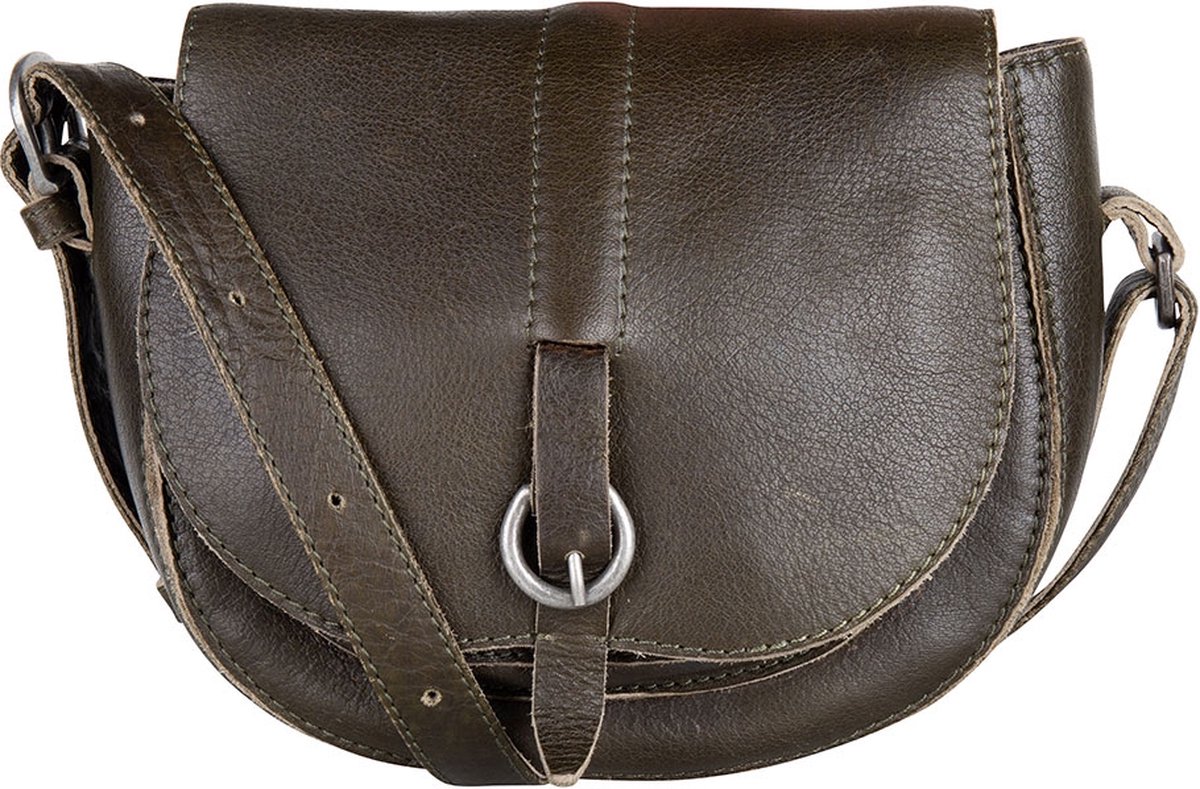 rugzak, tasje, lederen, bruin, riemsluiting