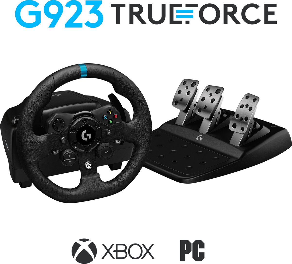 Logitech G923 TRUEFORCE Racestuur en pedalen - Xbox Series X|S, Xbox One & PC