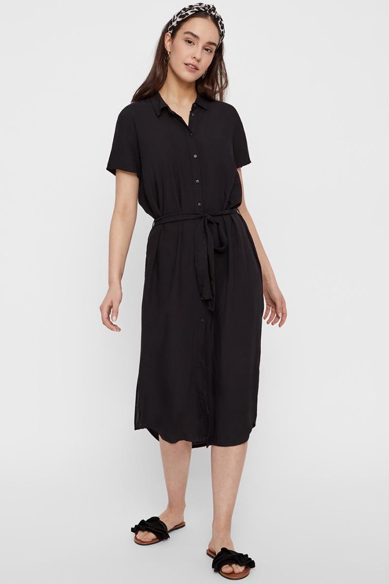 Pieces - Maat XL - PCCECILIE SS LONG DRESS NOOS BC - Dames Jurk