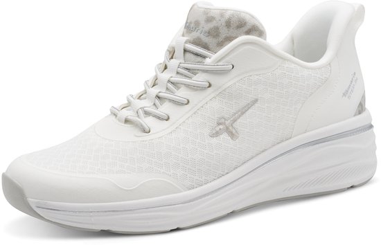 sneaker, witte sneaker, mesh bovenwerk, demping, groot voetbed