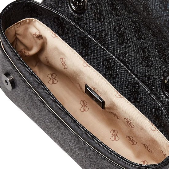 Guess Logo City Small Convertible Xbody Flap - Antraciet