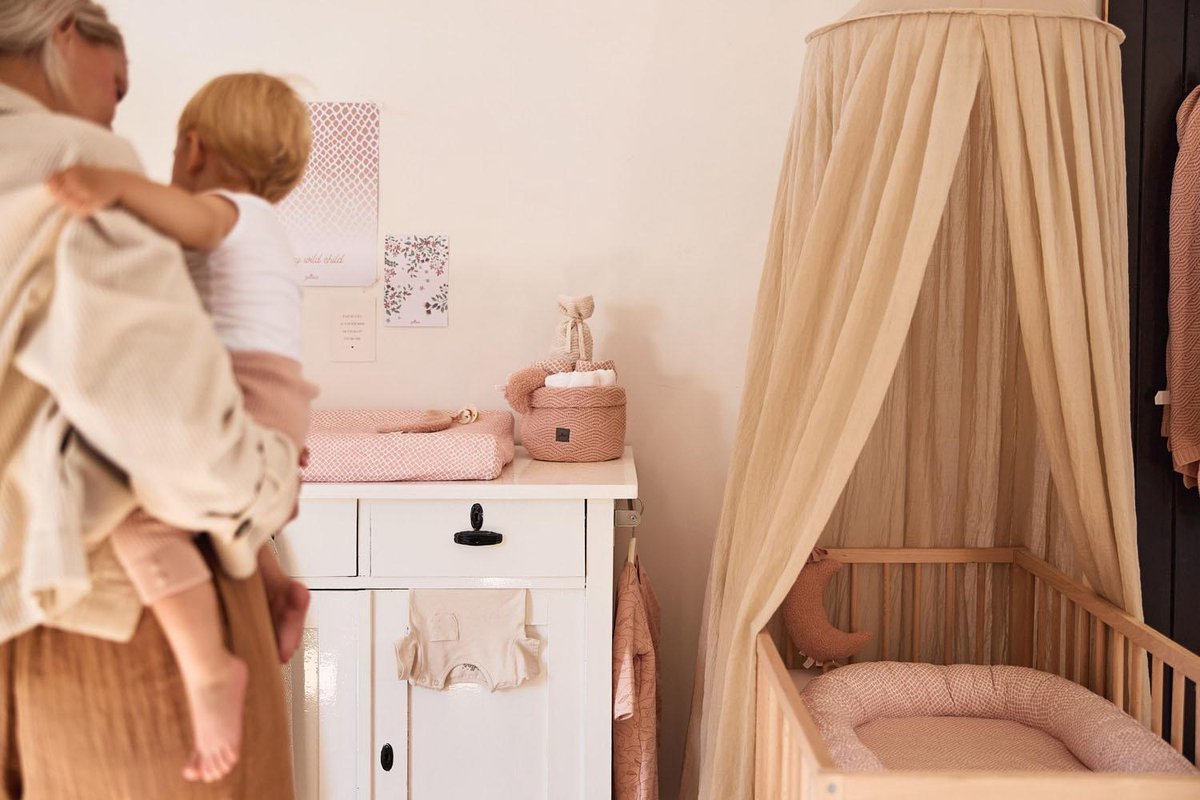 Jollein Babynest Snake 90x52cm - Pale Pink