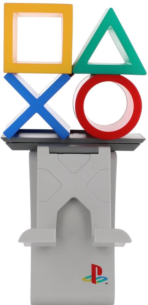 videogame, console stand, PlayStation logo, abstraction, stacked shapes