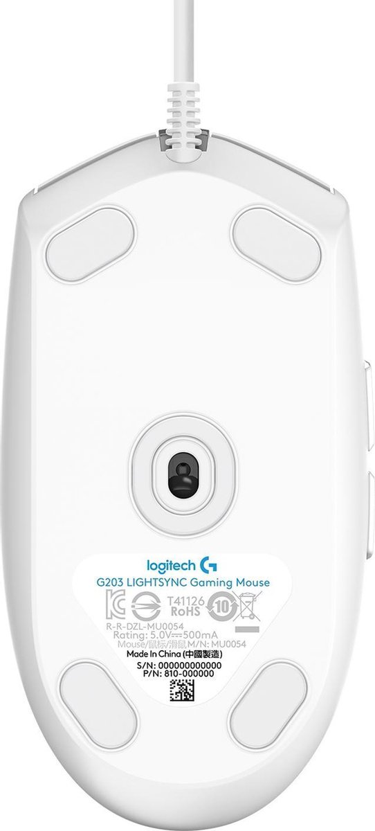 Logitech G203 LIGHTSYNC Gaming Muis met RGB verlichting - Wit