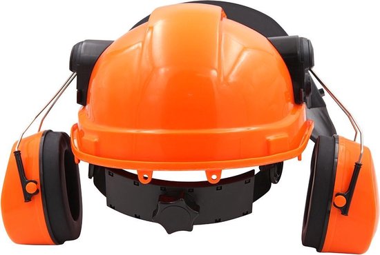 Kibani-Zaaghelm-met-Gehoorbeschermers-CE-Keurmerk Kibani Zaaghelm met Gehoorbeschermers - CE Keurmerk