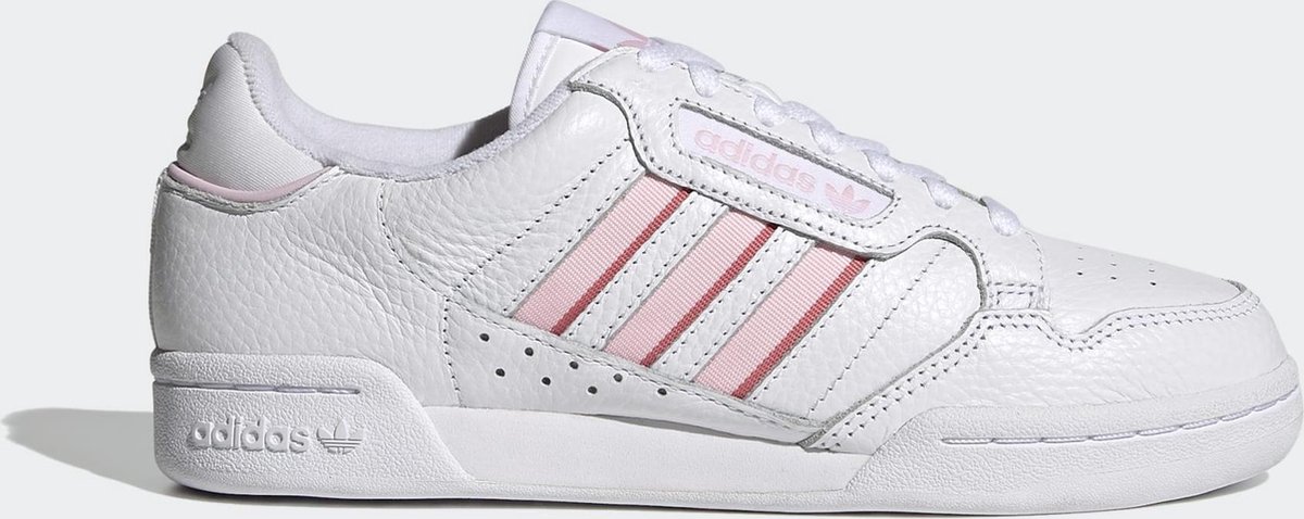 adidas - Maat 39 - Continental 80 Stripes W Dames Sneakers - White/Pink