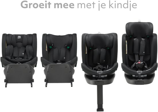 Deryan Chase Luxe i-Size Autostoeltje - 0-36kg - Isofix - steunpoot - 360° draaibaar