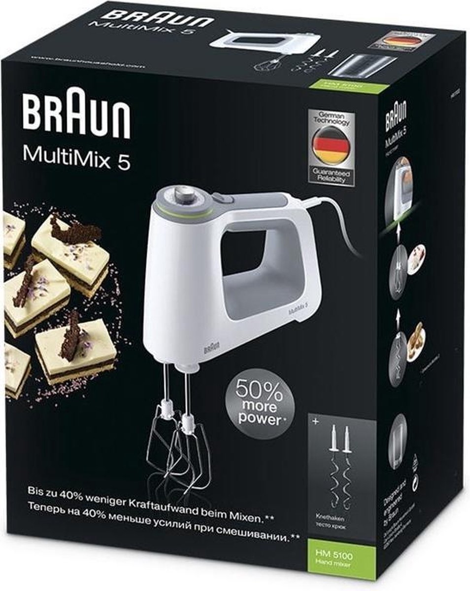 Braun MultiMix 5 - HM 5100 WH - Handmixer- Wit