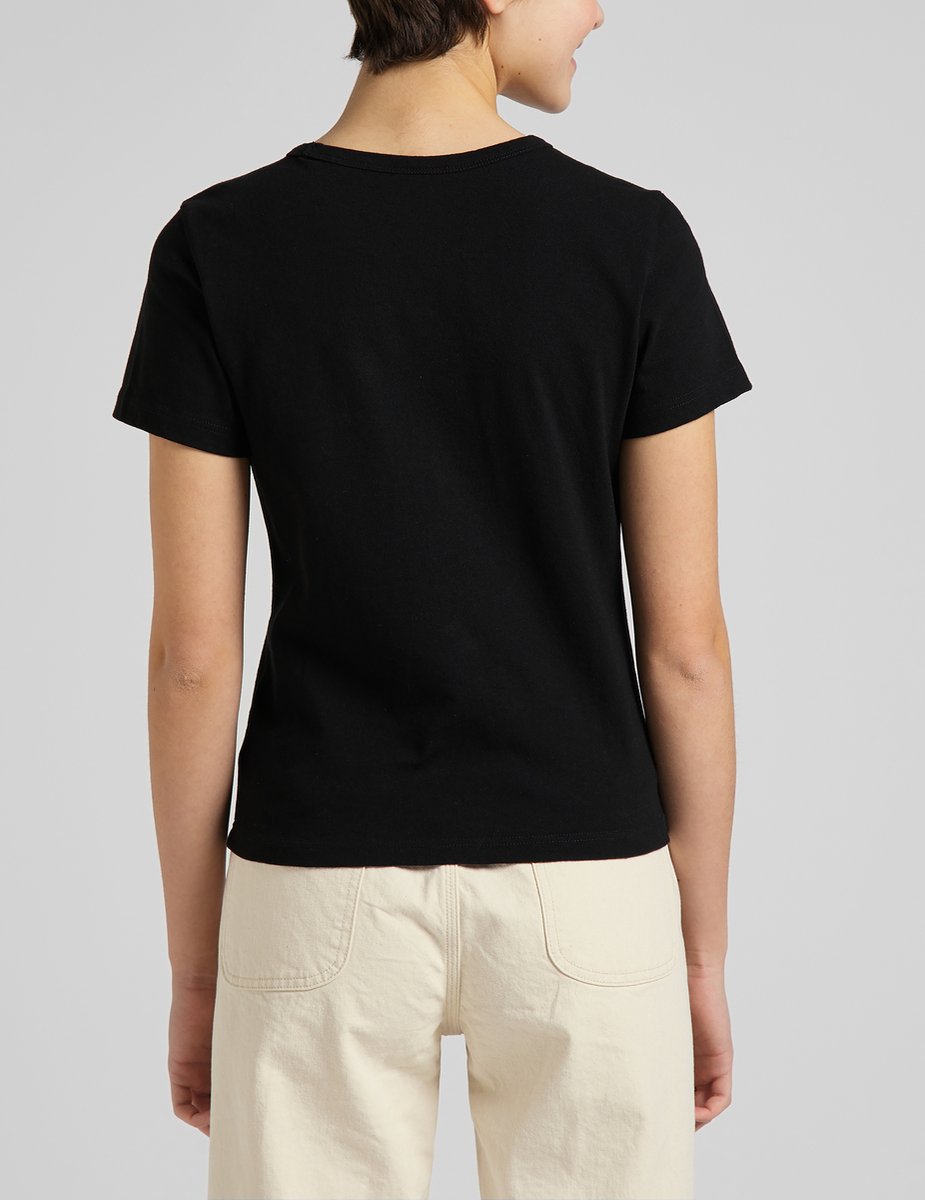 LEE Slim Cropped - Maat M - Black Dames T-shirt