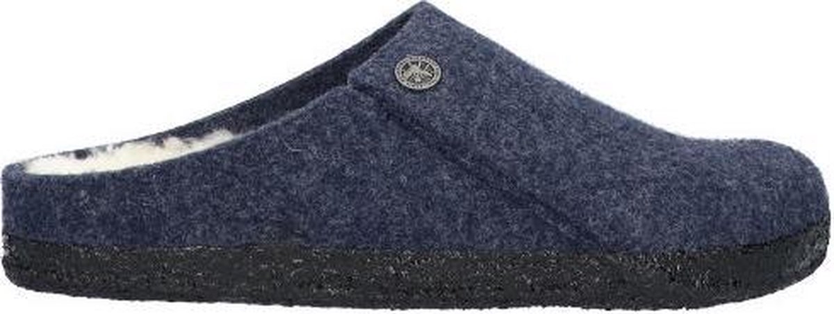 slipper, moccasin, slipper with fur, navy blue, slip-on