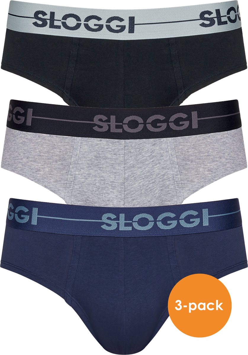 boxer shorts, briefs, 3-pack, elastic waistband, solid colors